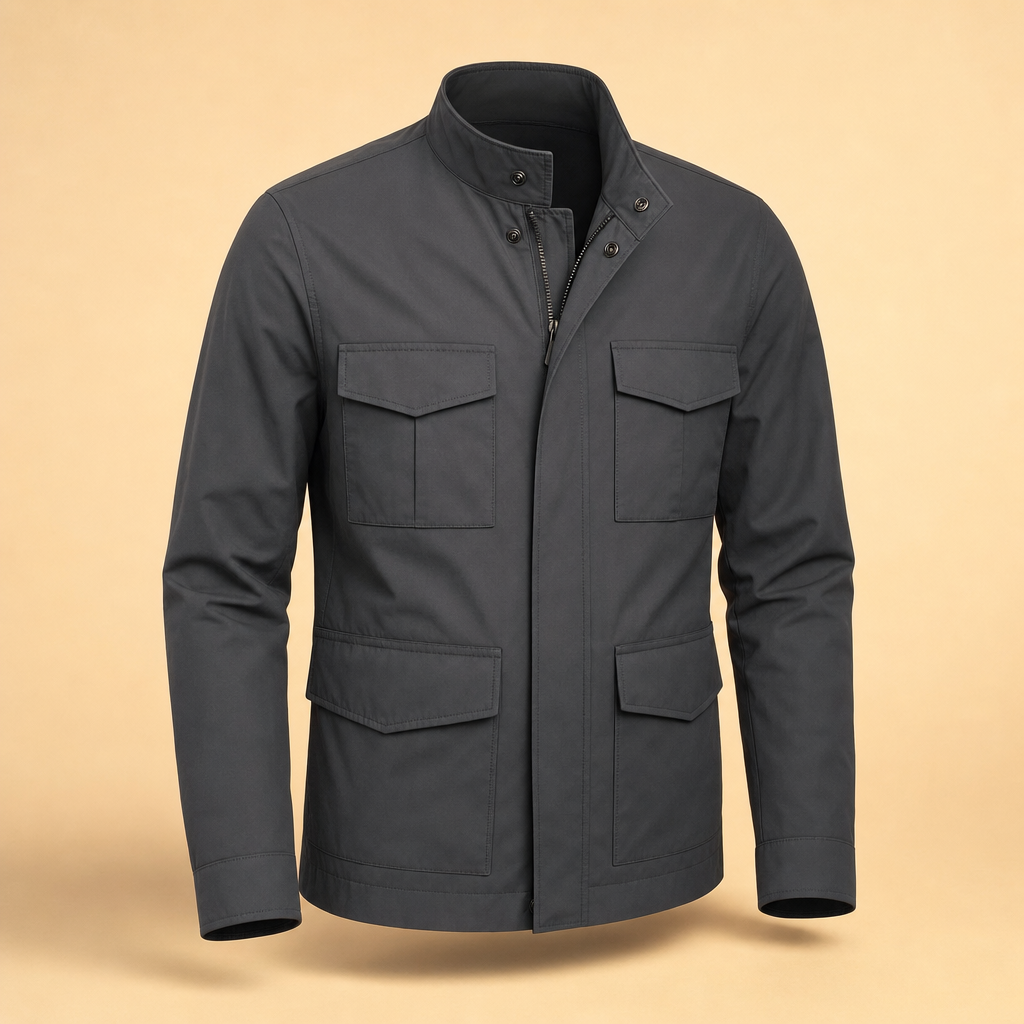 Ridge Utility Jacket with clean pockets and minimalist city detailing